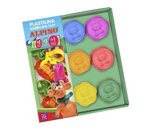 PLASTILINA ALPINO KIT 6 COL+ MOLDES