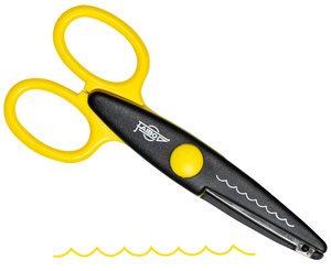 TIJERAS FAIBO DENTADA AMARILLO