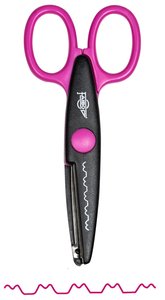 TIJERAS FAIBO DENTADA ROSA