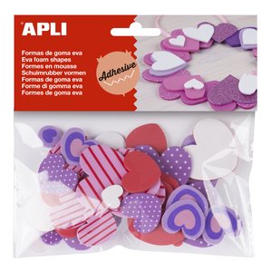 GOMA EVA APLI F.ADH.CORAZONES B/40