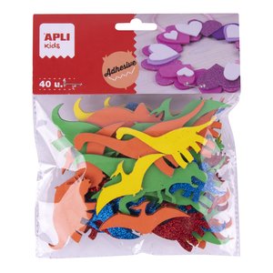 GOMA EVA APLI FORMAS DINOSAURIOS B/40