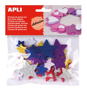 GOMA EVA APLI F.ADH.PURP.ESTRELLA B/50