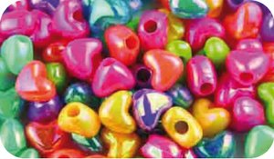 ABALORIOS PLASTICO FIXO CORAZONES 40gr.