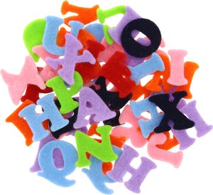 FIGURAS FIELTRO ADHES.LETRAS PACK 100