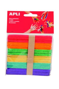 PALILLOS PLANOS MADERA COLOR 11,4cm B/50