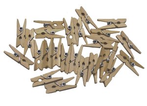 PINZAS SMART MADERA NATURAL PACK 30