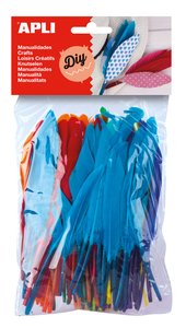 PLUMAS APLI 7-16 cm. SURTIDO B/100