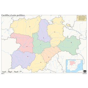 MAPA MUDO ERIK COLOR POLITICO CAST. LEON