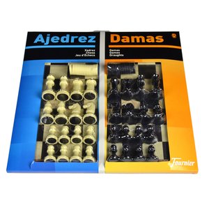 JUEGO AJEDREZ DAMAS 40 Cmt CON ACCESORIO