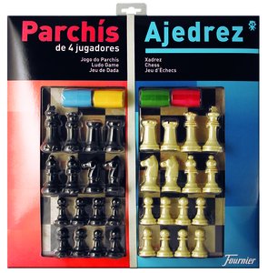 JUEGO PARCHIS AJEDREZ 40 Cmt + ACCESORIO