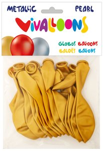 GLOBO METALIZADO ORO BOLSA DE 15