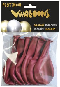 GLOBO PLATINUM ROJO BOLSA DE 6