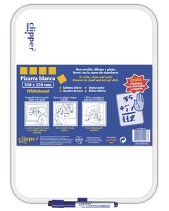 PIZARRA BLANCA CLIPPER 25x35 cm (GRANDE)