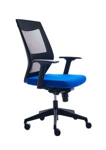 SILLA ROCADA TAPIZADO AZUL