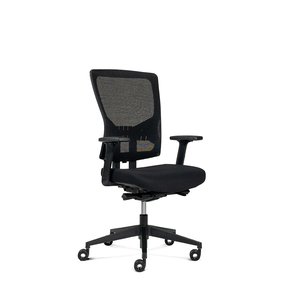 SILLA ROCADA OFICINATAPIZADO NEGRO