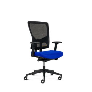 SILLA ROCADA OFICINA TAPIZADO AZUL