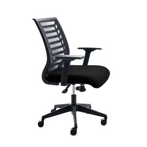 SILLA ROCADA RD-907/4 NEGRA CON BRAZOS