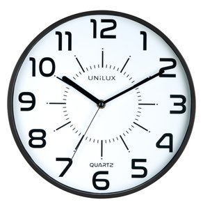 RELOJ PARED UNILUX POP NEGRO 28 cm Ø