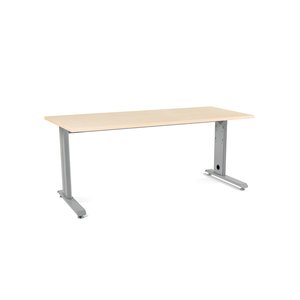 MESA ROCADA METAL 180x80 ALUMINIO/HAYA