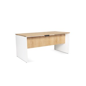 MESA ROCADA WORK  160x80 BLANCO/ROBLE