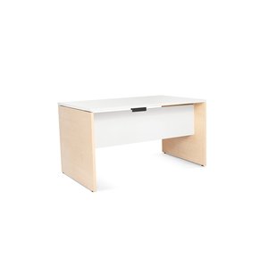 MESA ROCADA WORK 140x80 HAYA/BLANCO