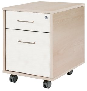 CAJONERA ROCADA 1 CAJON+CARP. HAYA/BLANC