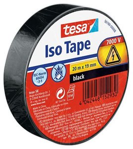 CINTA AISLANTE TESA PVC 20x19 NEGRO