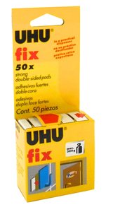 CINTA DOBLE CARA UHU FIX TIRAS estuch.50