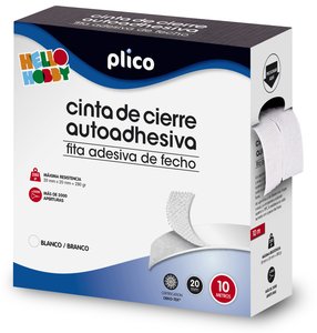 CINTA VELCRO PLICO AUTOADHESIVA 10M BL