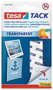 PUNTO ADHESIVO TESA TACK TRANSP. 72 UD