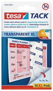 PUNTO ADHESIVO TRANS.XL TESA TACK 36 UD