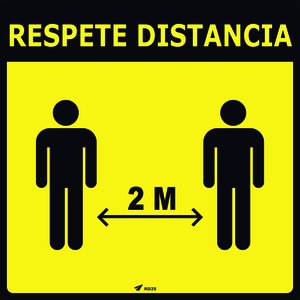 VINILO PARED 25x25 RESPETE DISTANCIA