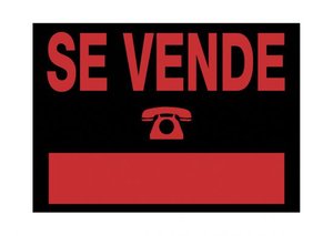 CARTEL ANUNCIO PVC 35x25 SE VENDE