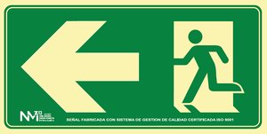 SEÑAL HOMOLOGADA SALIDA EMERGENCIA IZQ.