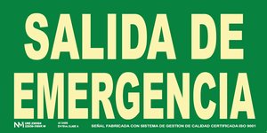 SEÑAL HOMOLOGADA SALIDA DE EMERGENCIA