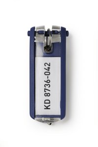 LLAVERO ETIQUETA DURABLE AZUL B/6