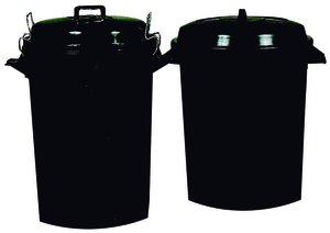 CUBO BASURA PLASTICO CON TAPA 100 LITROS