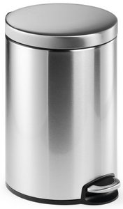 PAPELERA DURABLE MET.REDONDA 12 L INOX