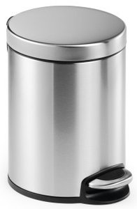 PAPELERA DURABLE MET.REDONDA 5 L INOX