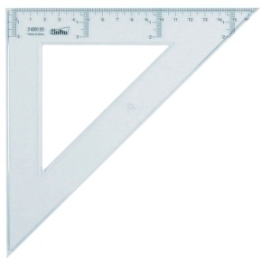 [4201925] ESCUADRA CRISTAL SAFTA 25 CENTIMETROS