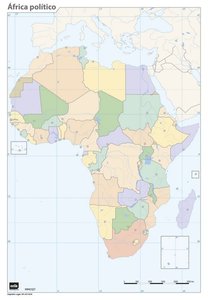 [MM0127] MAPA MUDO ERIK COLOR POLITICO AFRICA