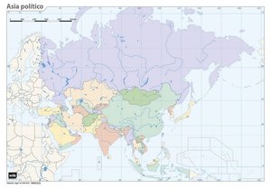 [MM0125] MAPA MUDO ERIK COLOR POLITICO ASIA