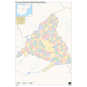 [MM0140] MAPA MUDO ERIK COLOR POLITICO COM. MADRI