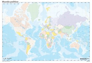 [MM0105] MAPA MUDO ERIK COLOR POLITICO MUNDO